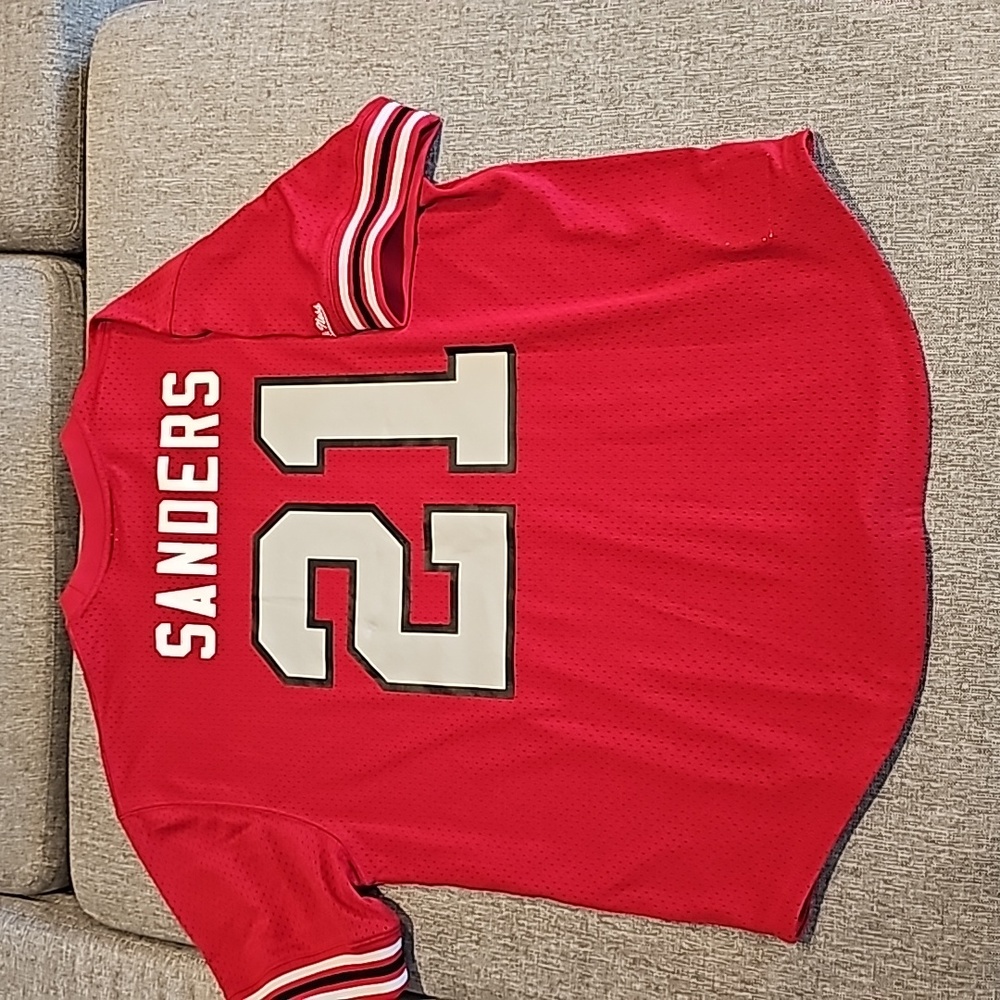 Deion Sanders Atlanta falcons name and number crew neck Mitchell & Ness jersey